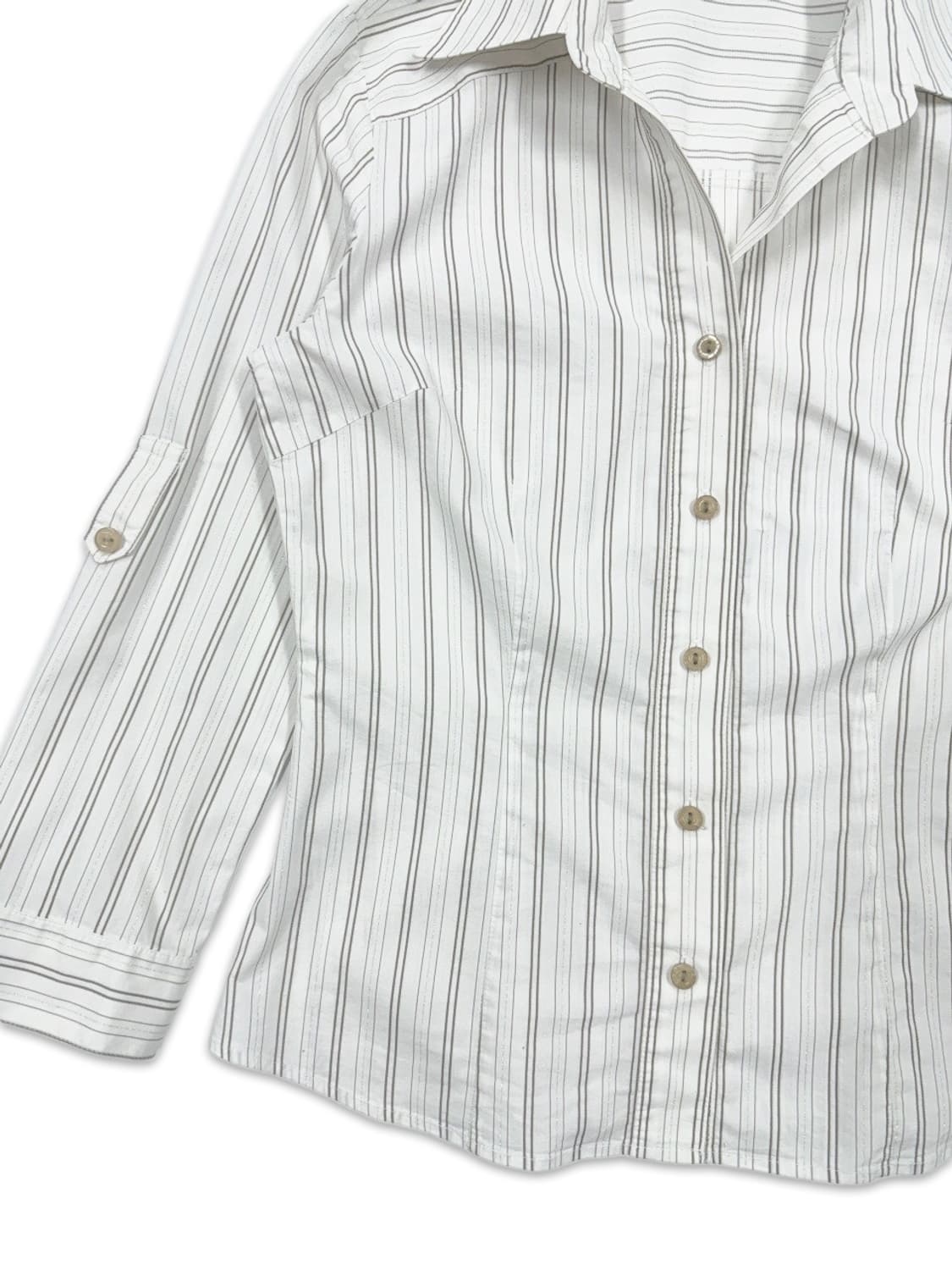 빈티지 스트라이프 8부 슬림핏 셔츠 상품이미지4