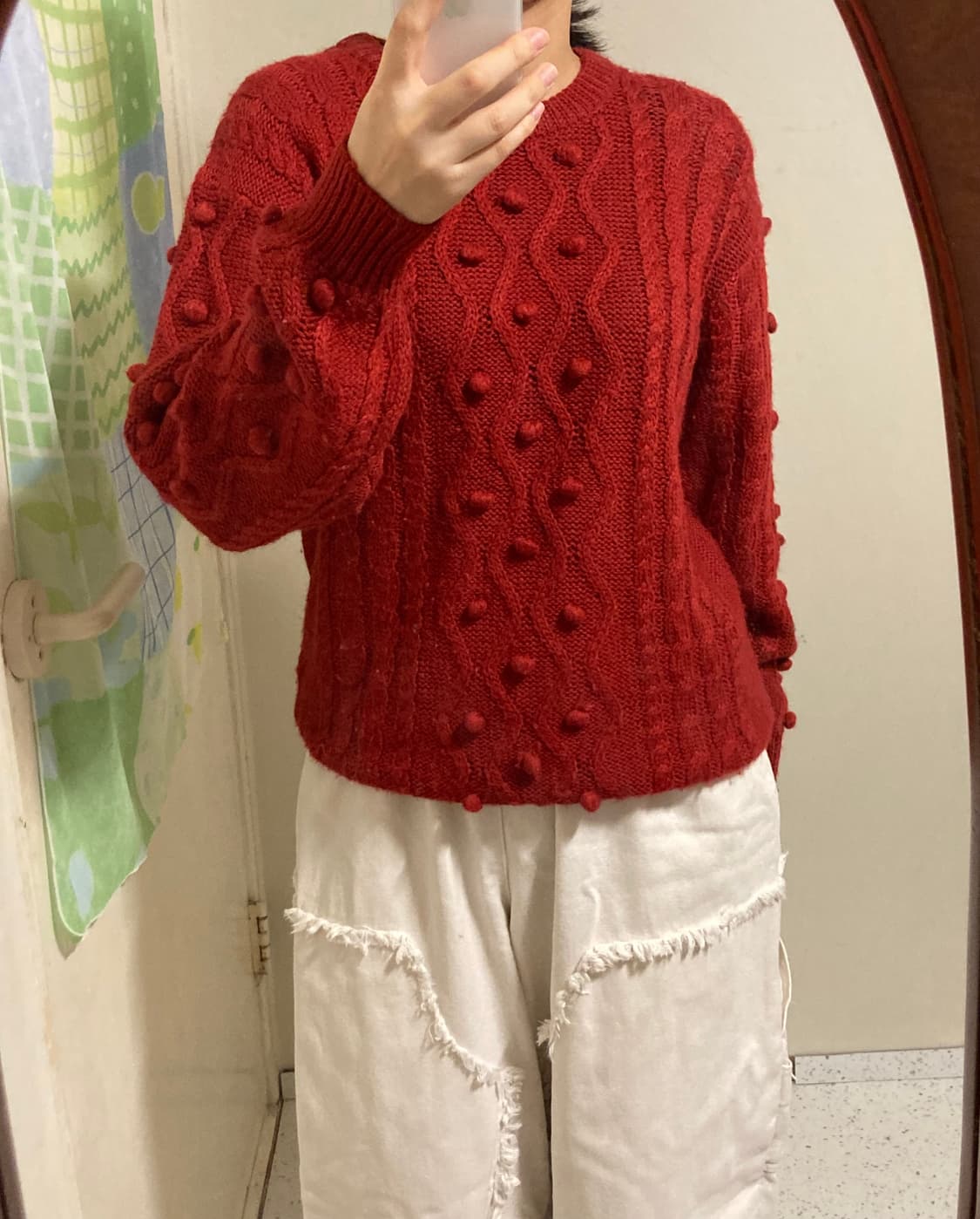 딸기 폼폼이 니트 상품이미지6