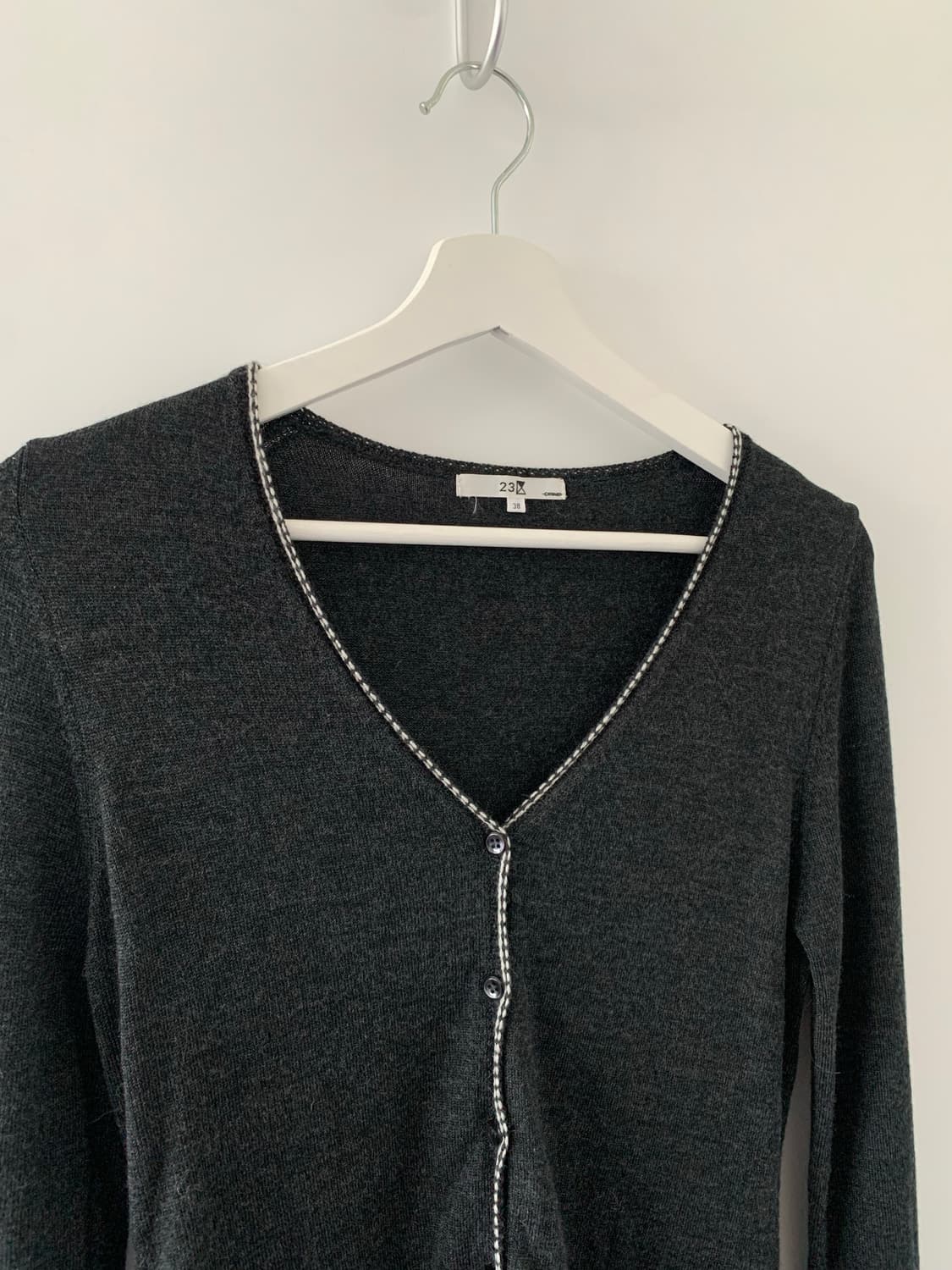 스티치 차콜 가디건 상품이미지2