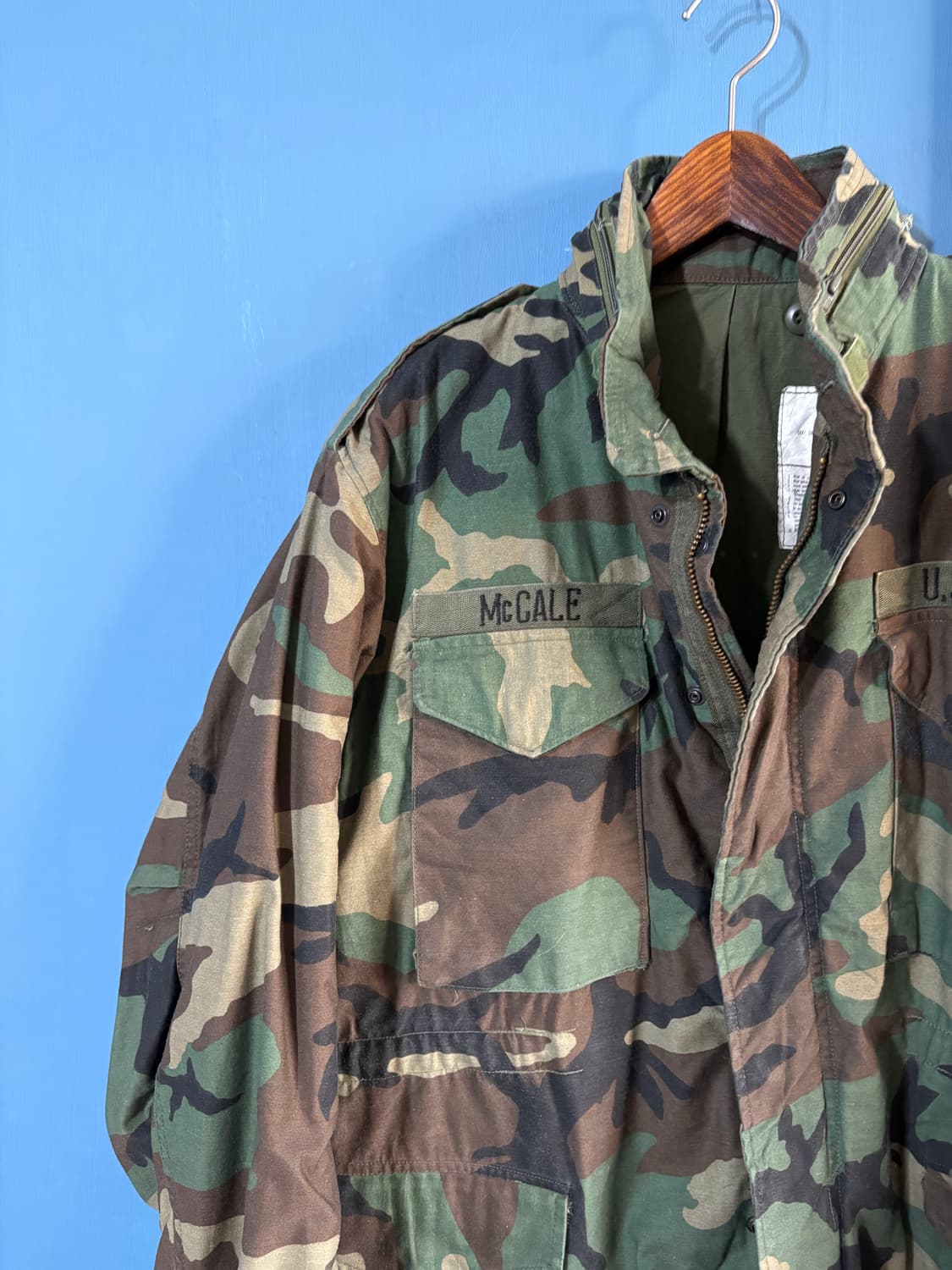 80‘s U.S Army Woodland Camo M-65 Field 상품이미지3