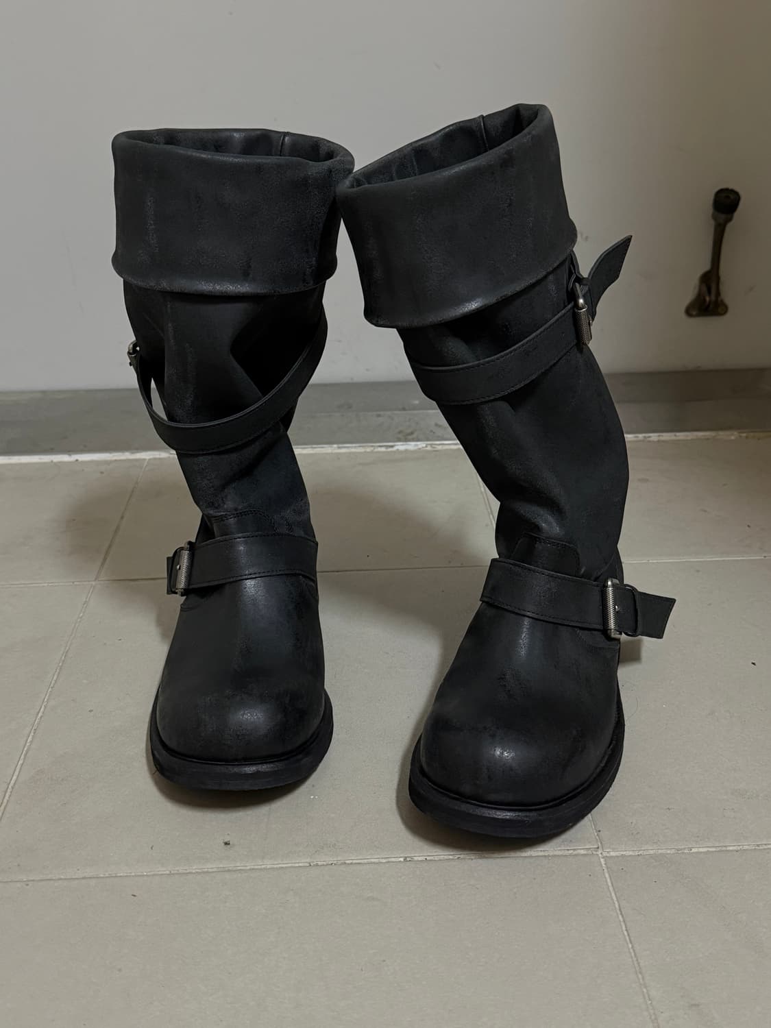 네거티브쓰리 슬라우치 롱 부츠 블랙 상품이미지3