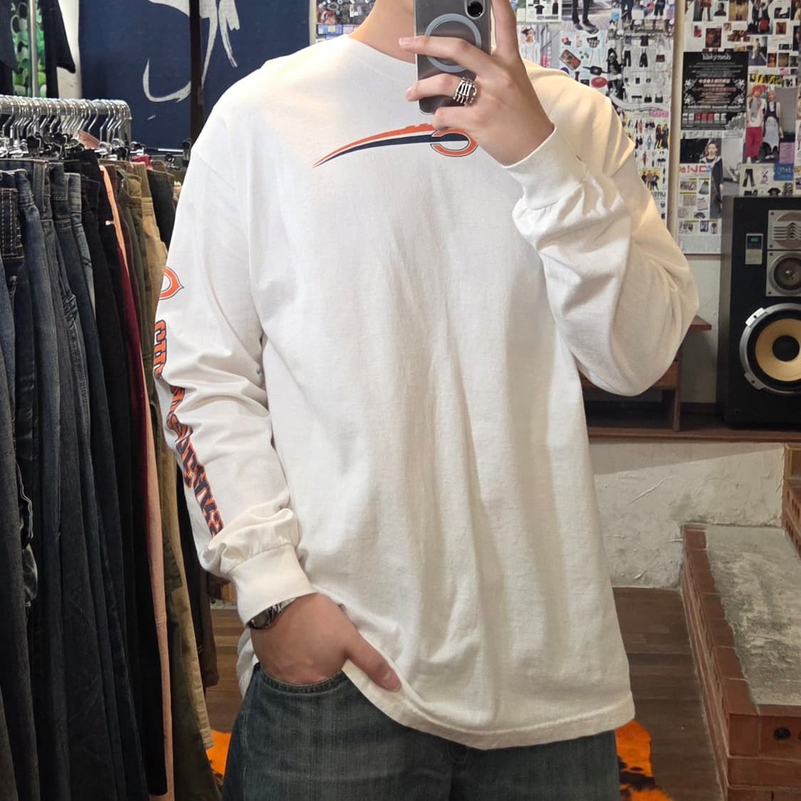 NFL 시카고 베어스 화이트 롱슬리브 상품이미지2