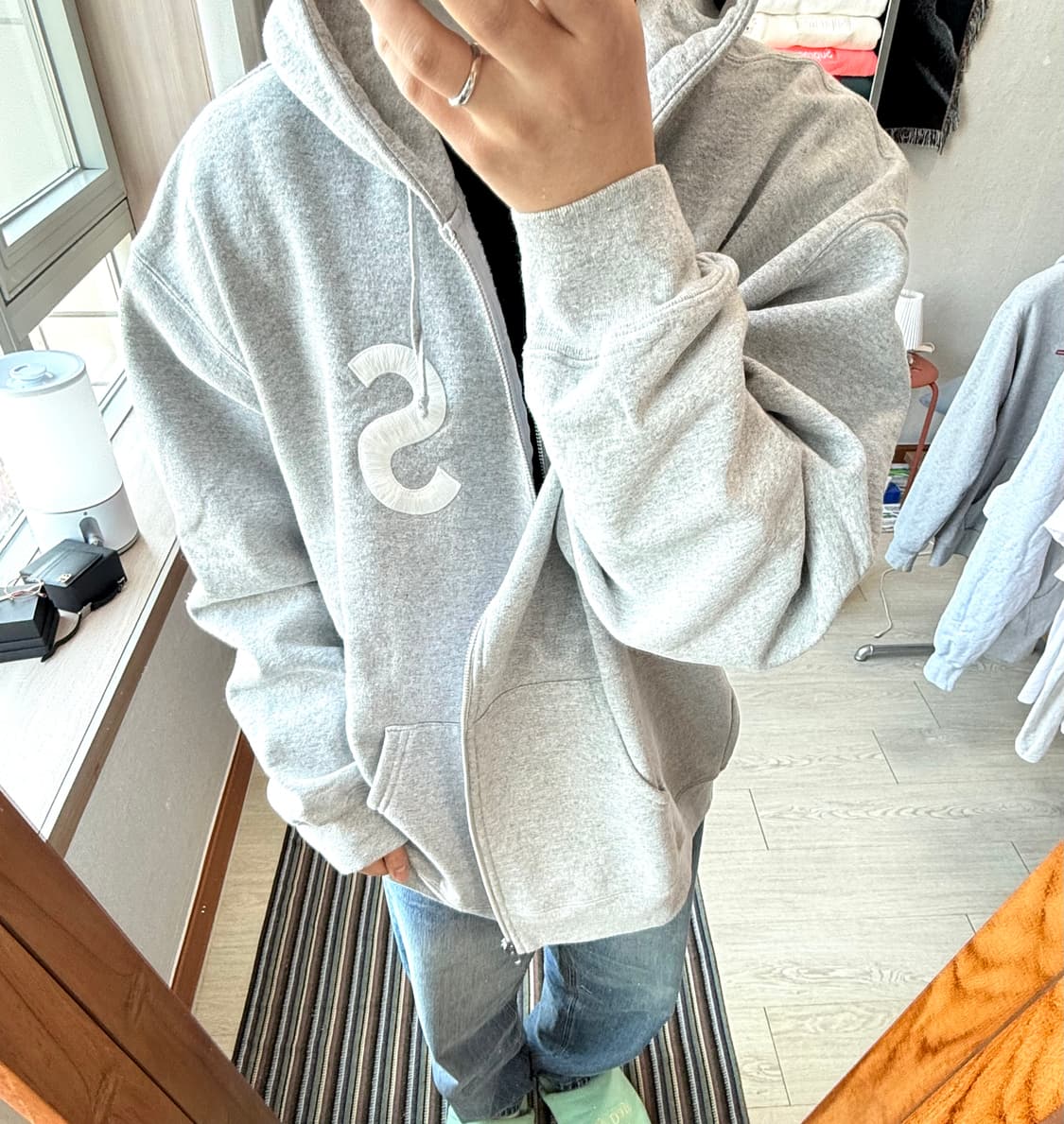 슈프림 s로고 후드집업 상품이미지1