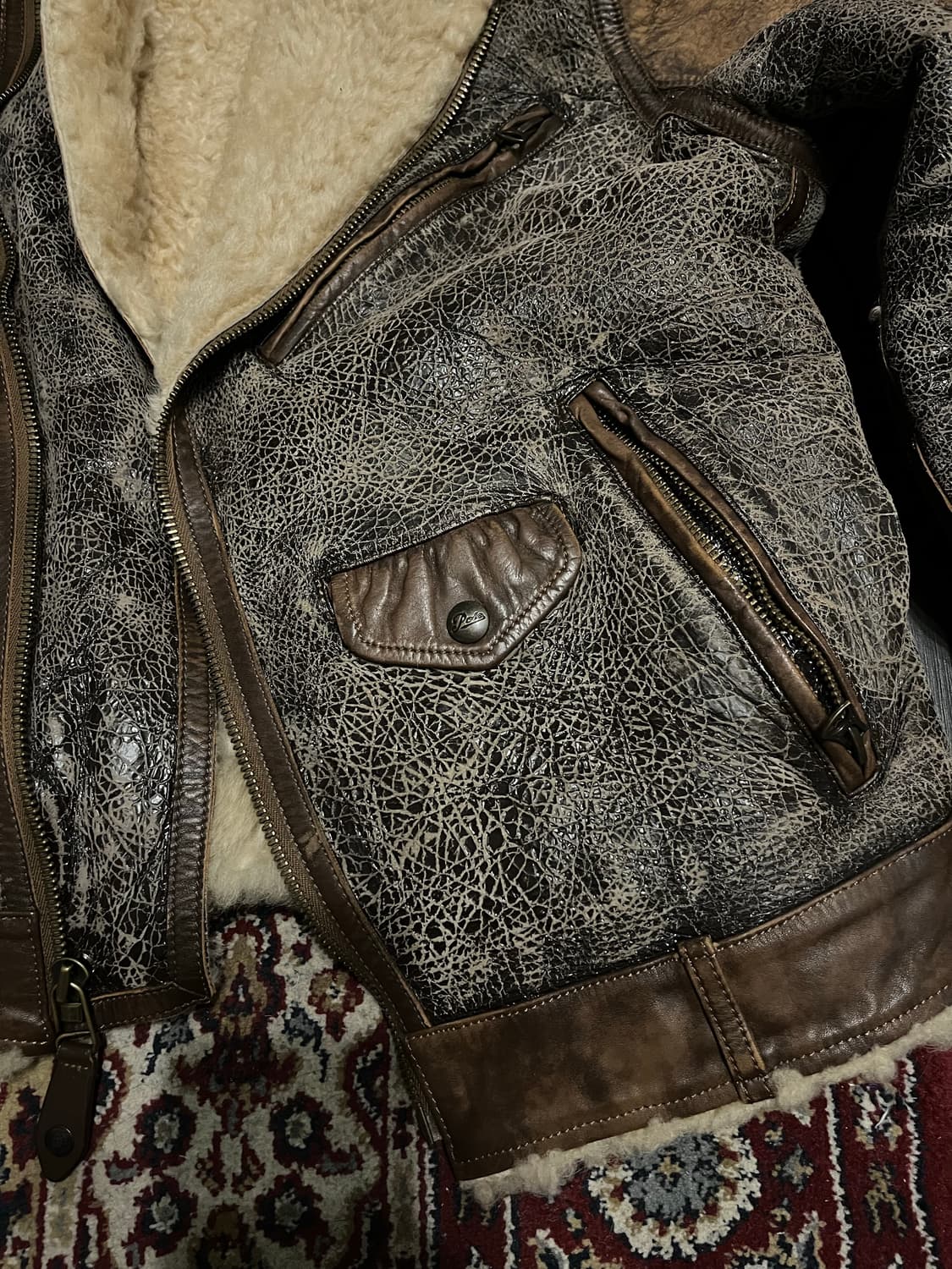 폴로 랄프로렌 에비에이터 시어링 무스탕 자켓 상품이미지8