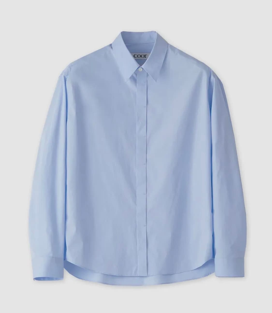 쿠어 포플린 히든 버튼 드레스 셔츠 (스카이블루) 상품이미지1
