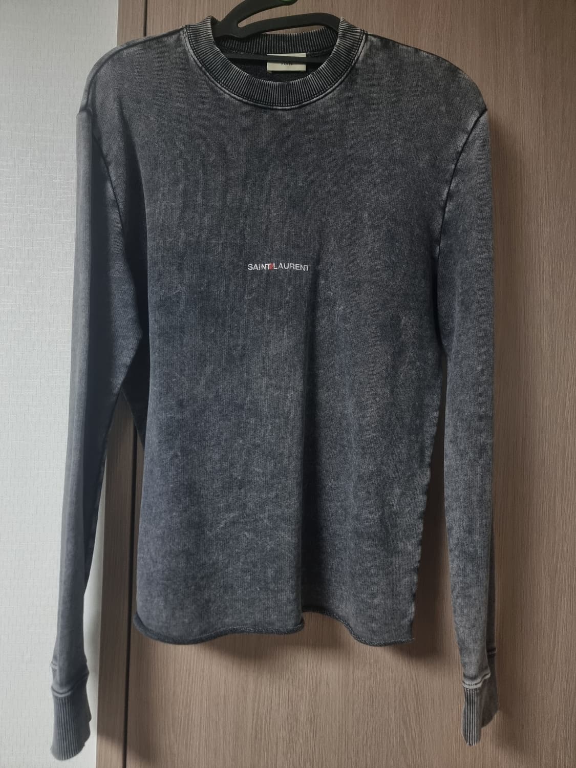 생로랑 빈티지 워싱 맨투맨 그레이 상품이미지2