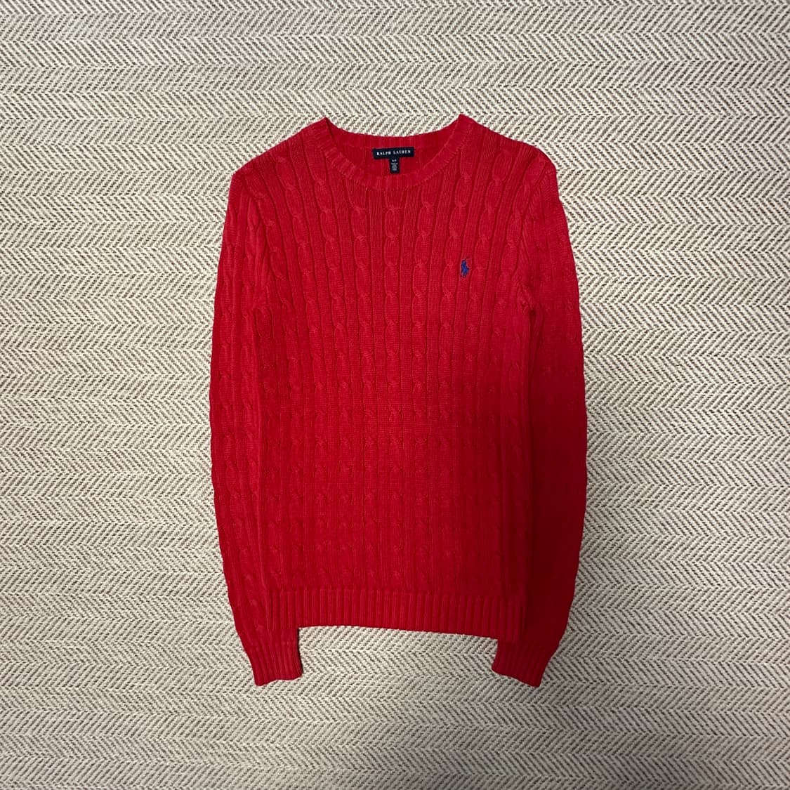 POLO RALPH LAUREN woman cable knit red 상품이미지1