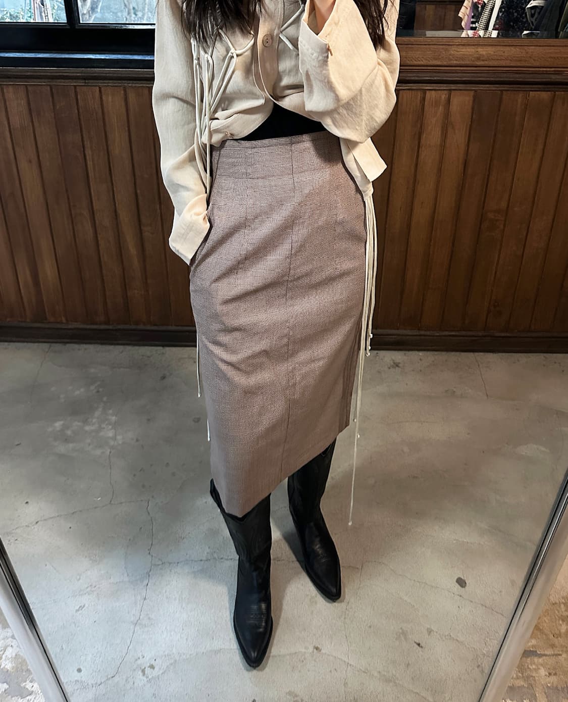 JIL SANDER check back pleats skirt 상품이미지4