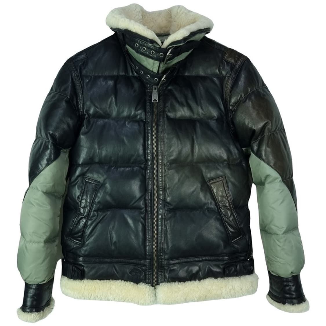 [스투시 X 알파인더스트리] 고트스킨 덕다운 레더 무톤 패딩 P01369 상품이미지2