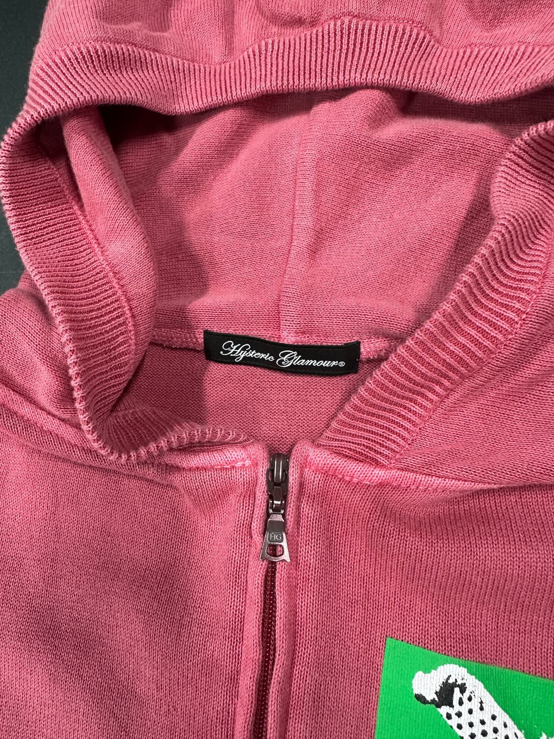 히스테릭 글래머 버니 프린팅 후드 니트 집업 상품이미지6