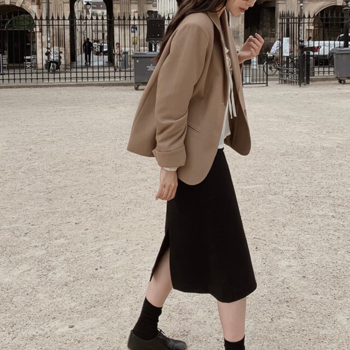 (미착용, 새상품) 슬로우앤드 made. 버터 탄탄핏 싱글자켓 봄옷 상품이미지5