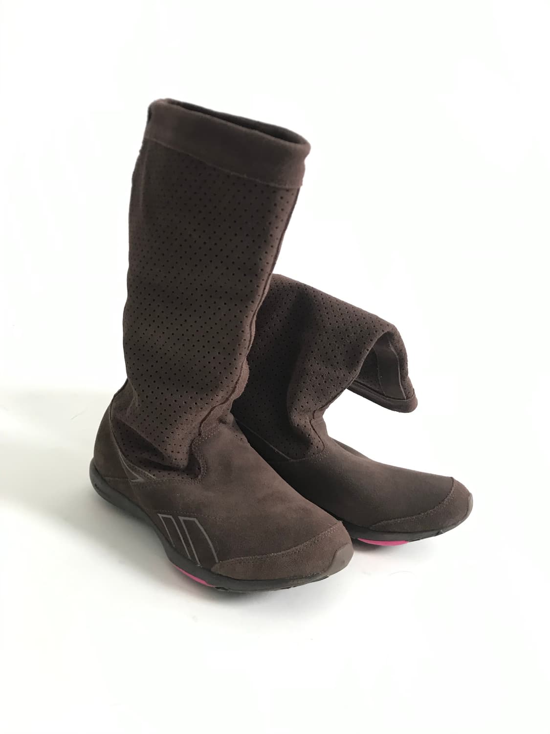 Reebok pink point brown suede long boots 상품이미지1