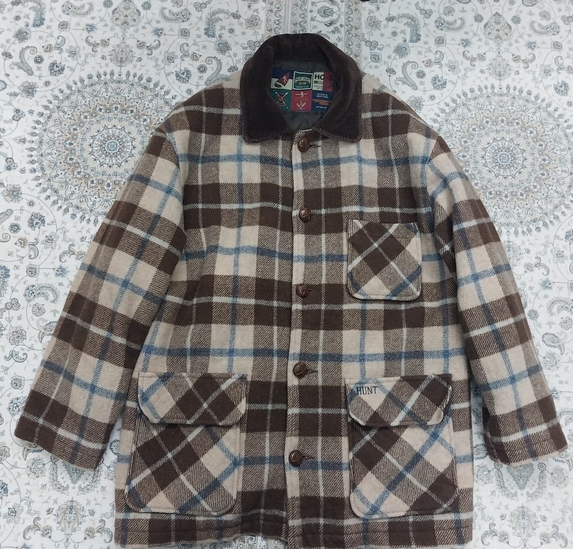 8-90년대 HUNT 울 체크 헌팅 자켓  100 상품이미지1