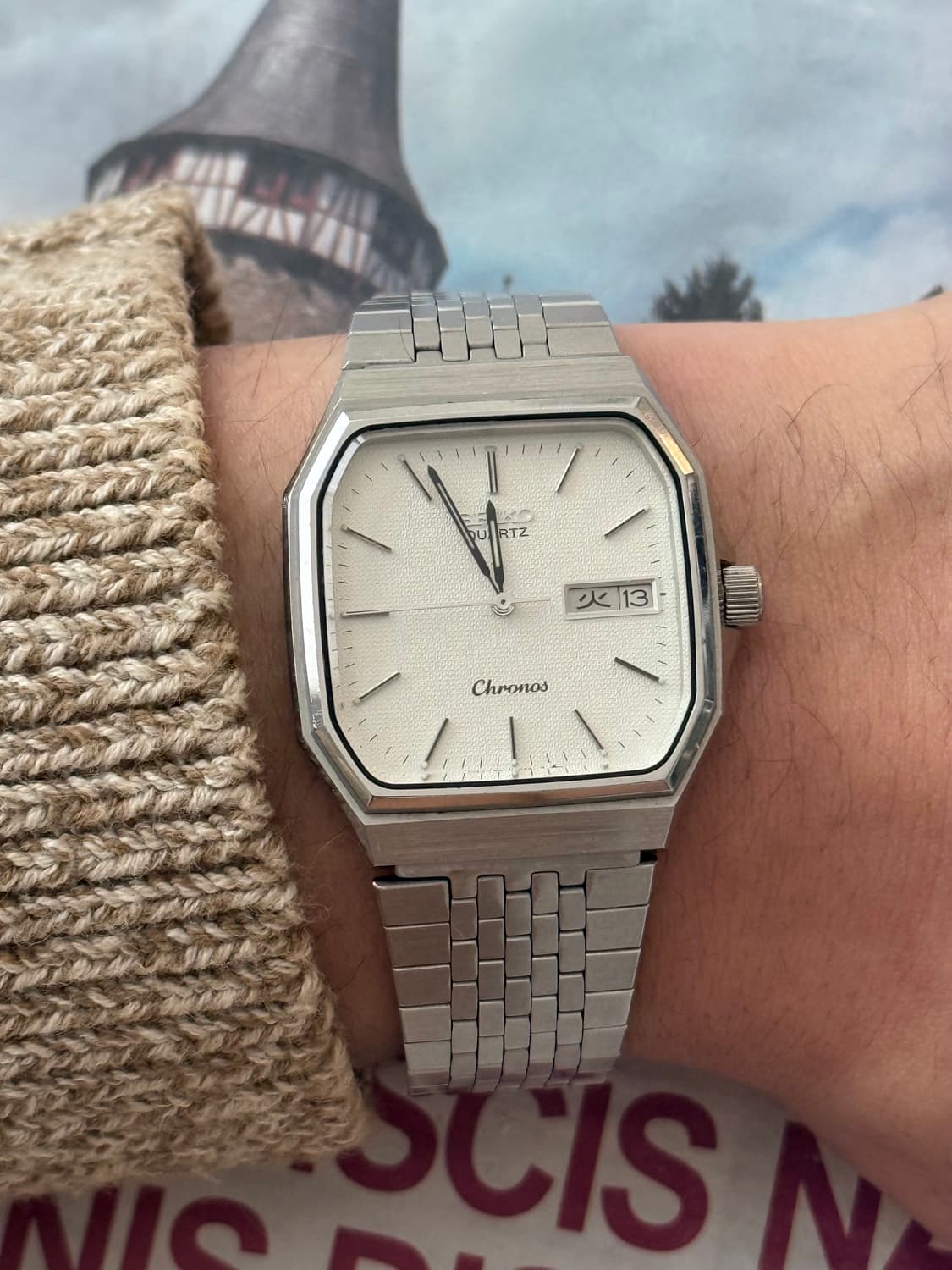 Seiko 세이코 Chronos Square Quartz Day-Date 상품이미지7