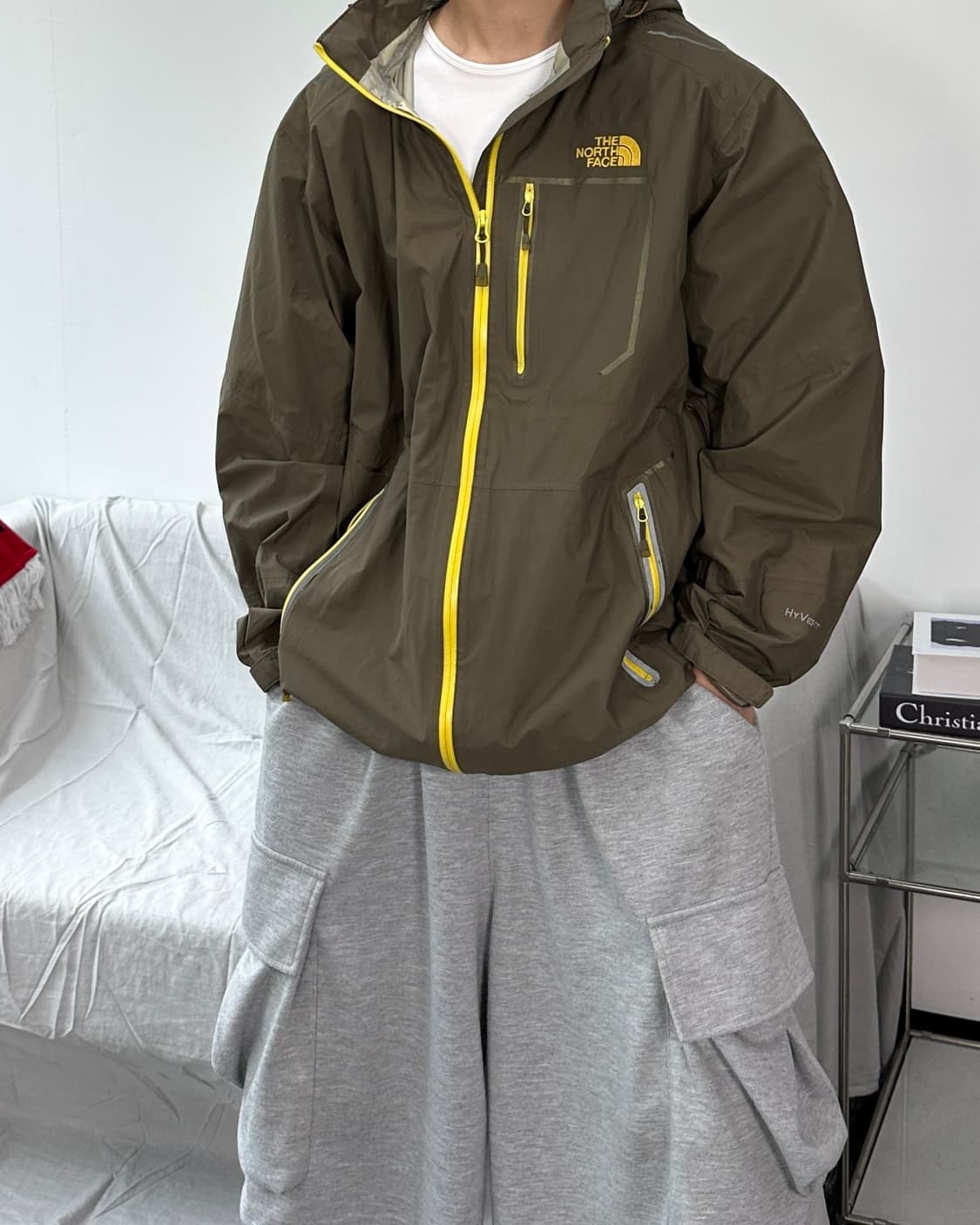 노스페이스 하이벤트 카키 바람막이 XXL 상품이미지1