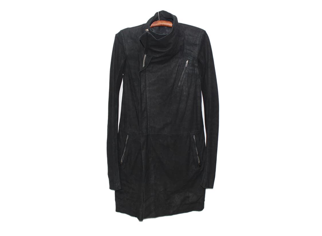 Rick Owens 15ss 릭오웬스 램스킨 레더 하이넥 바이커 자켓 상품이미지1