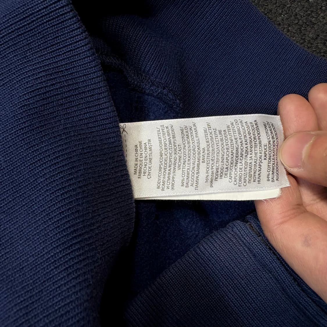 폴로 네이비 레드로고 후드 집업 L 상품이미지6