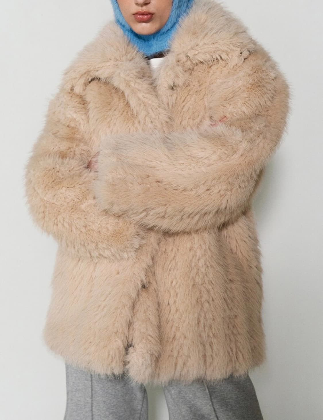 320SHOWROOM 에코 퍼자켓 베이지 상품이미지2