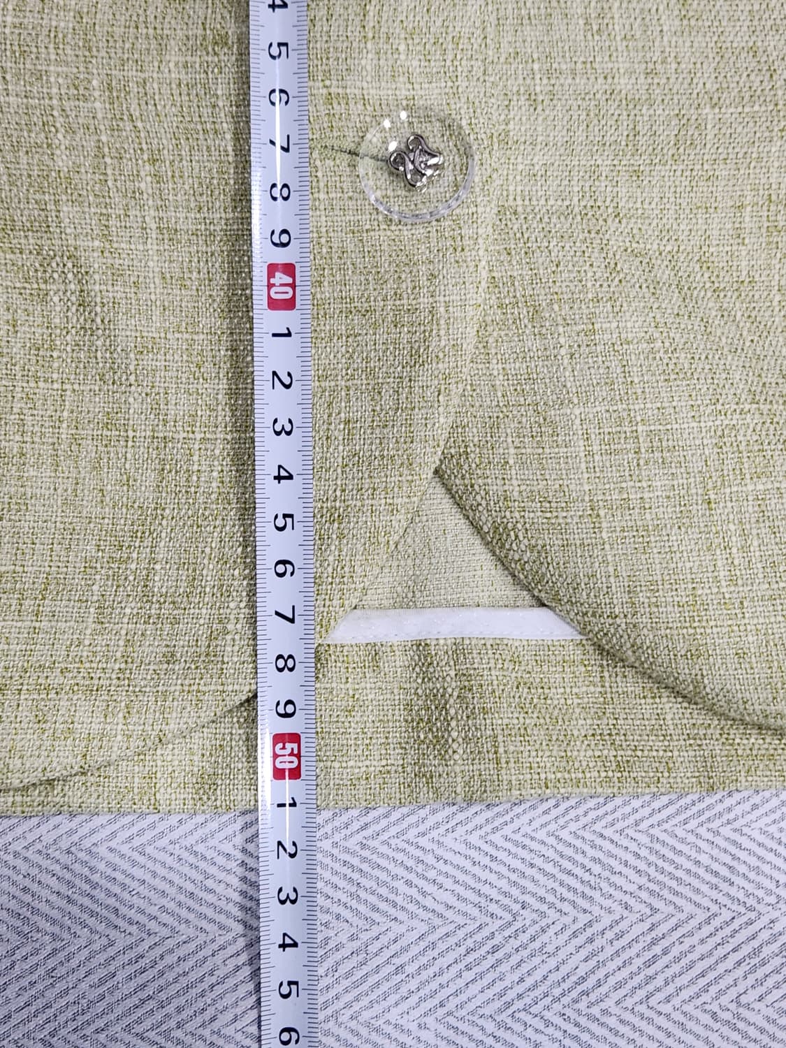 [F] 트위드 퍼프소매 반팔 여름 자켓 연그린 상품이미지8