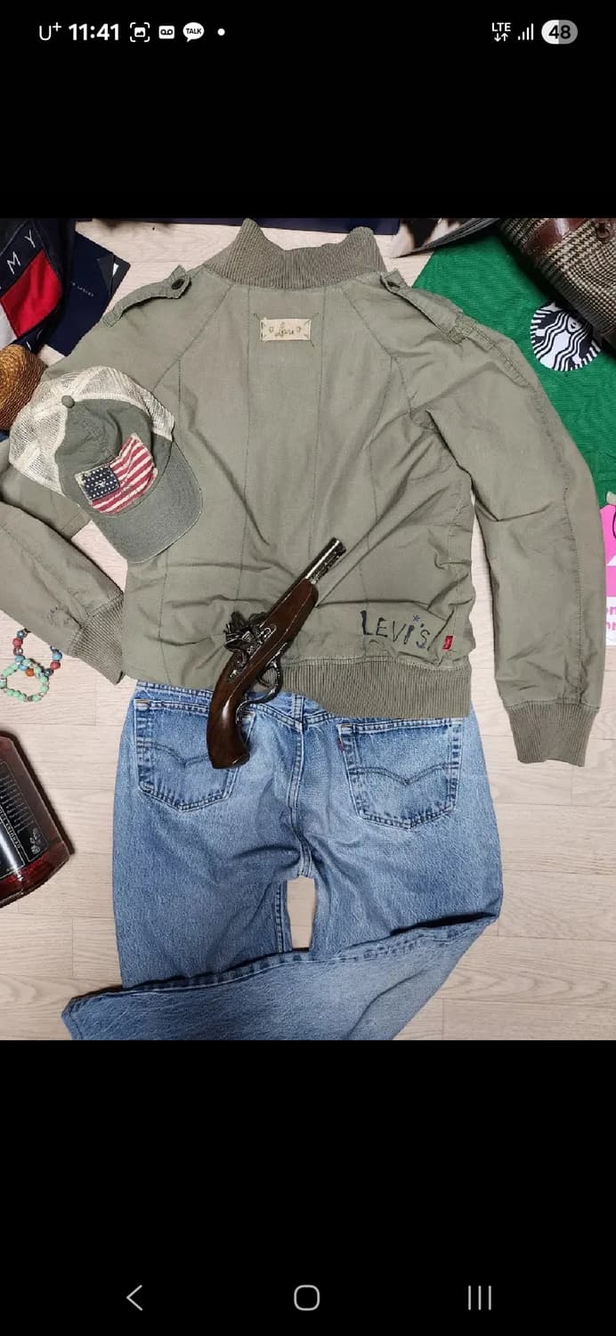 LEVIS 항공점퍼 자켓 블루종 마원 ma1 견장 스윙톱  상품이미지7