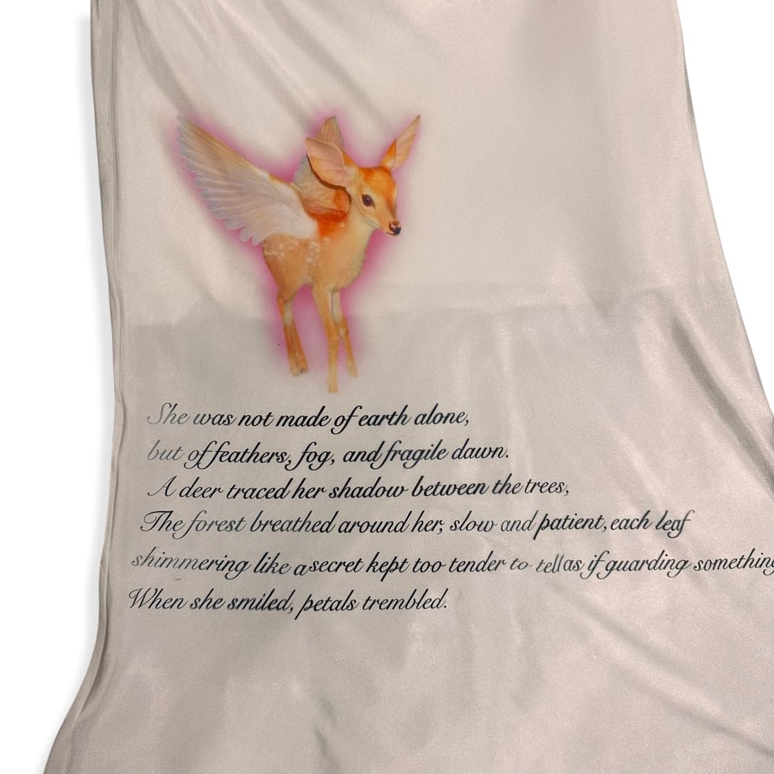 Deer Lettering Long Slip Skirt 상품이미지5