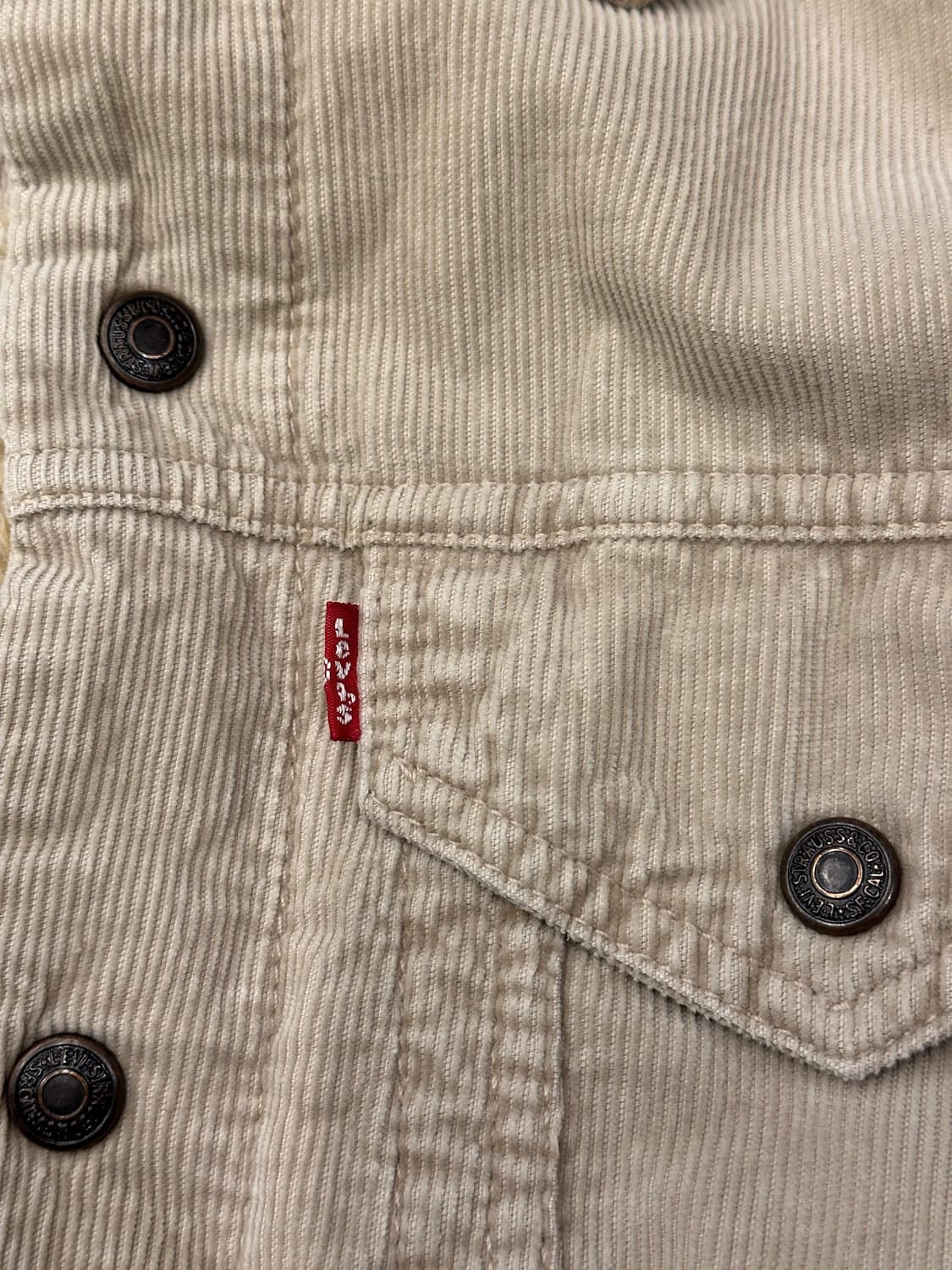 리바이스 코듀로이 쉐르파 트러커 자켓 베이지 L 상품이미지3