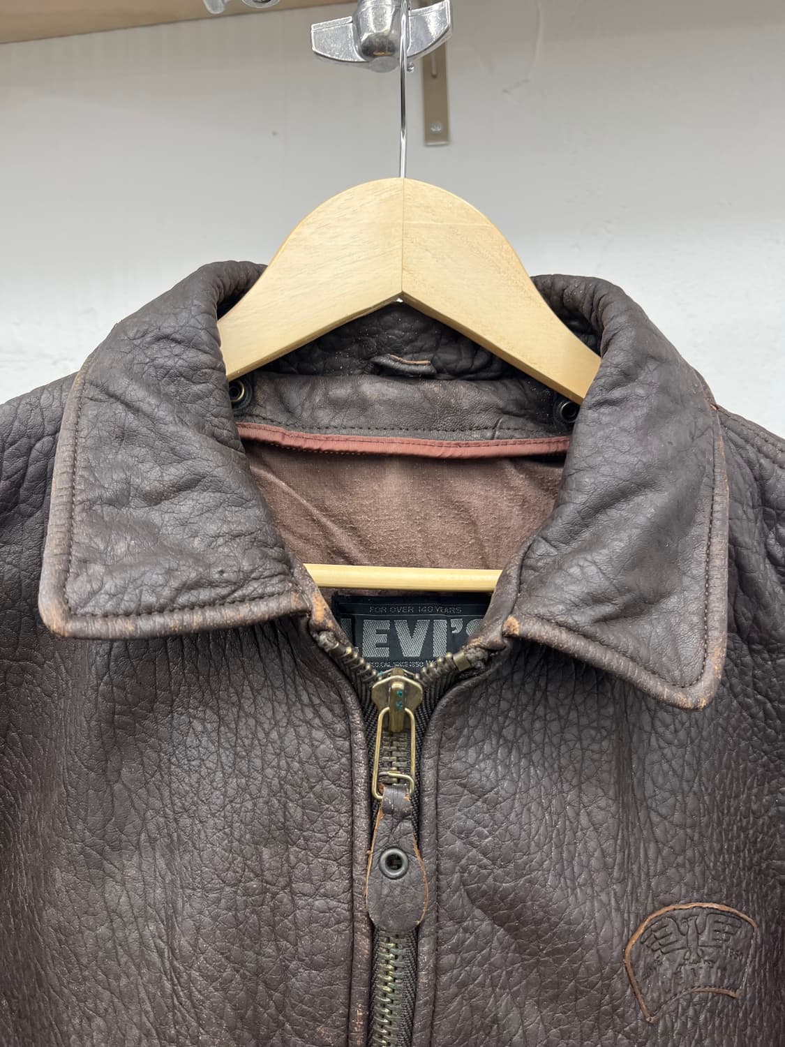 XL) 80's LEVIS COW LEATHER A-2  JACKET 상품이미지2