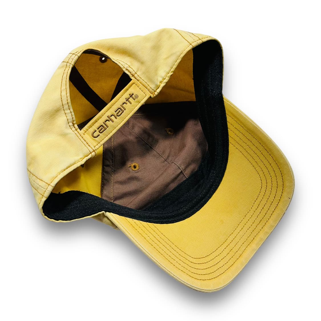 칼하트 피그먼트 베이지 로고 패치 빈티지 볼캡 상품이미지6
