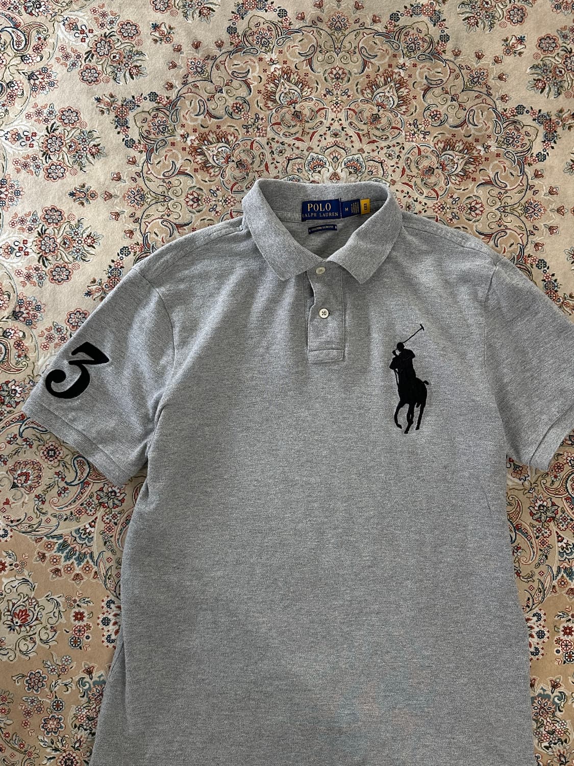 폴로 랄프로렌 그레이/블랙 빅포니 카라티  상품이미지4