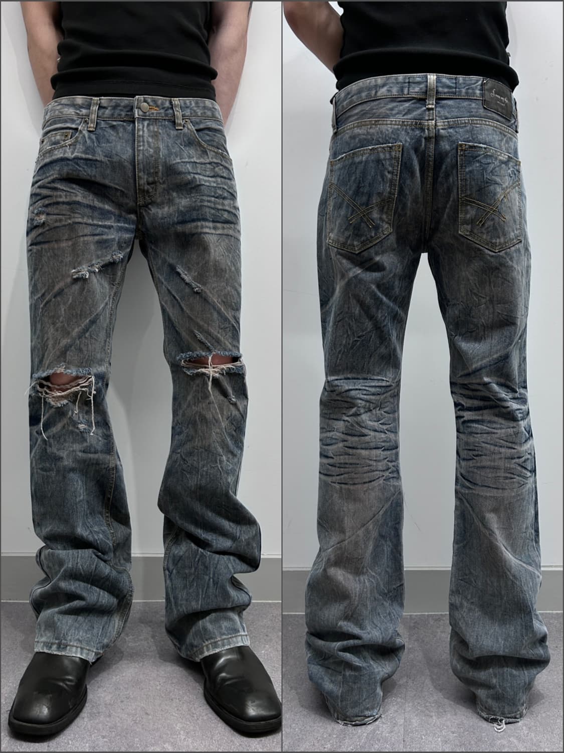 00‘s JPN S.U.E 플레어 하드 워싱 데님 상품이미지1