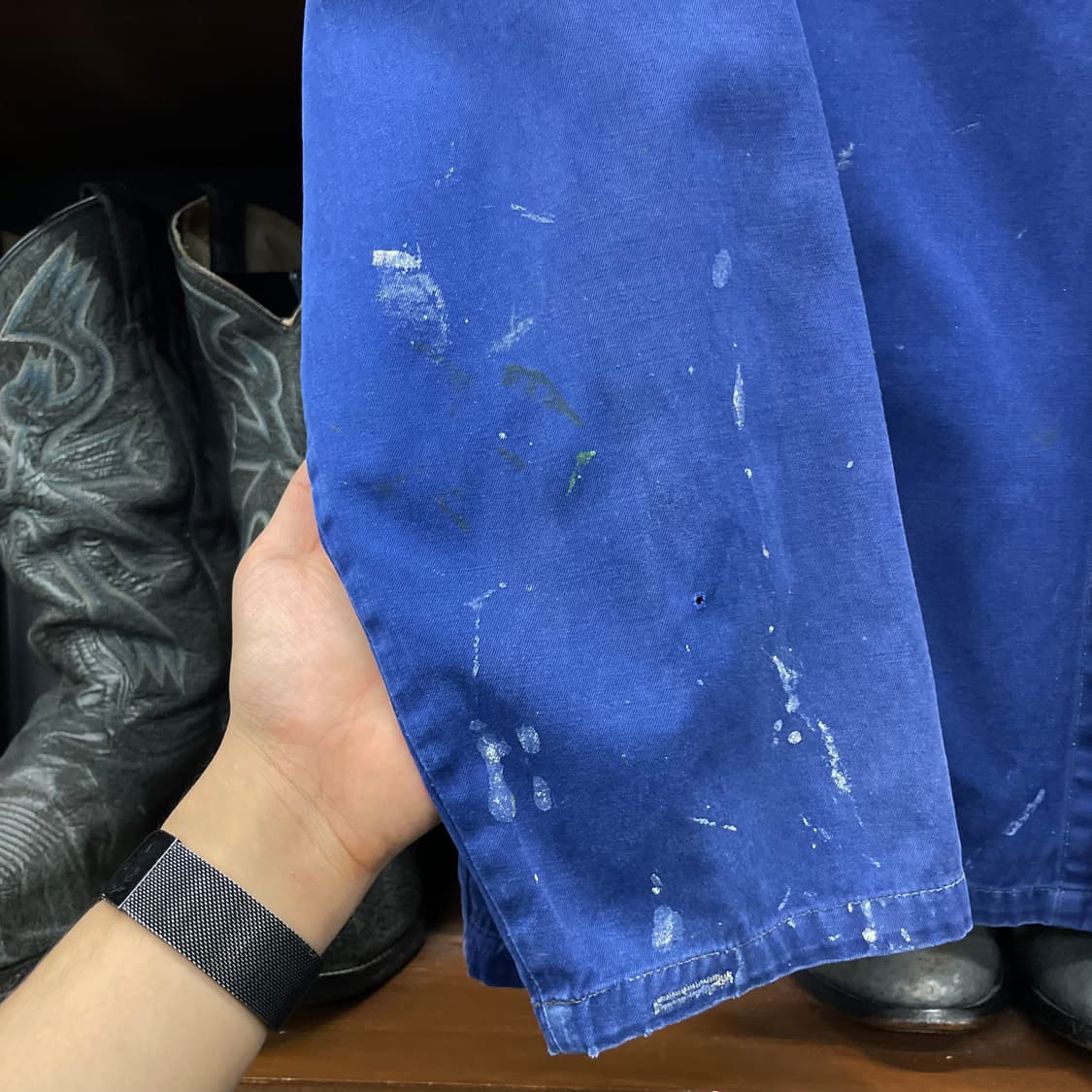 70s 페인팅 포켓 패치 프렌치 워크 자켓 빈티지 초어 자켓 상품이미지6