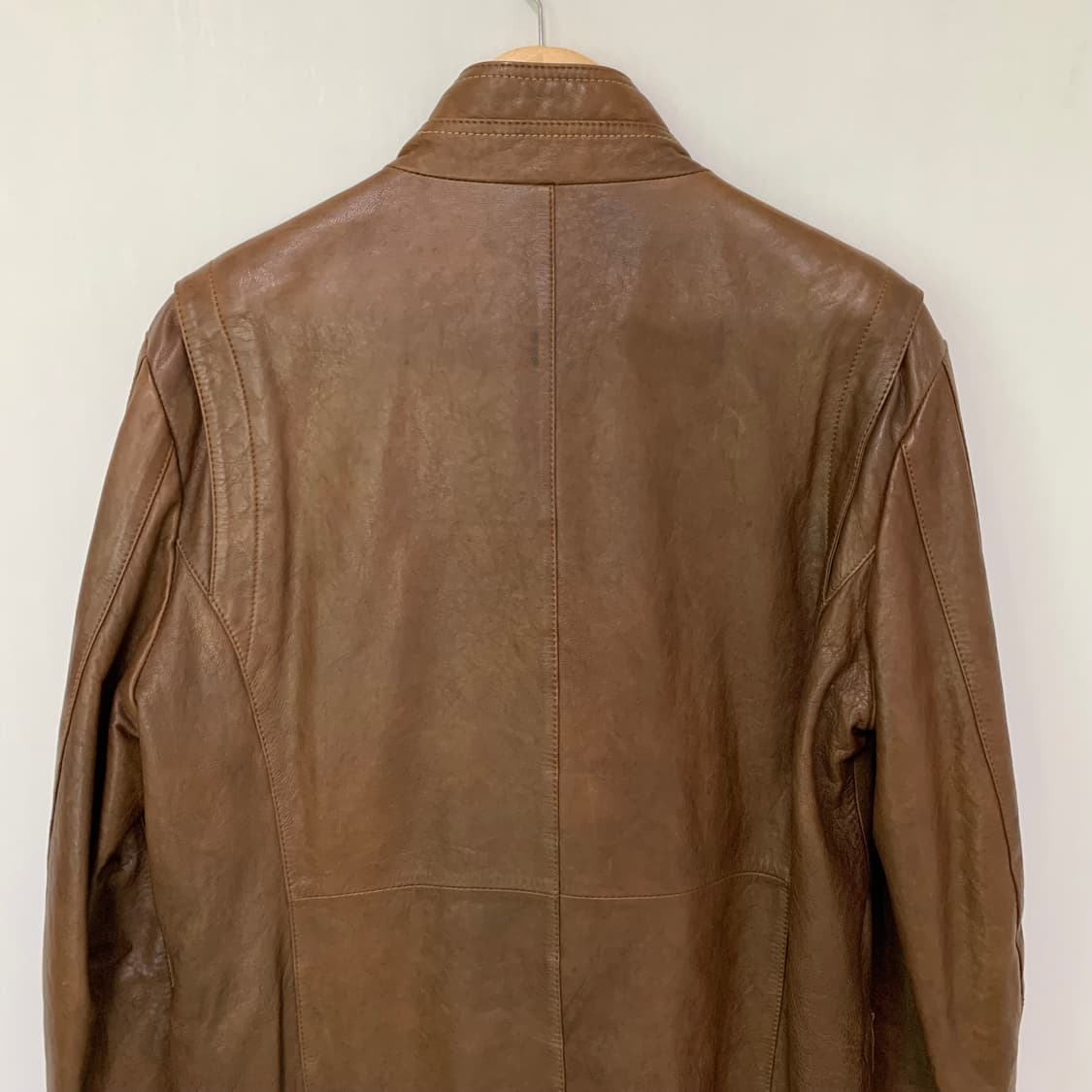 빈티지 리얼레더 양가죽 자켓 브라운 남성 상품이미지5