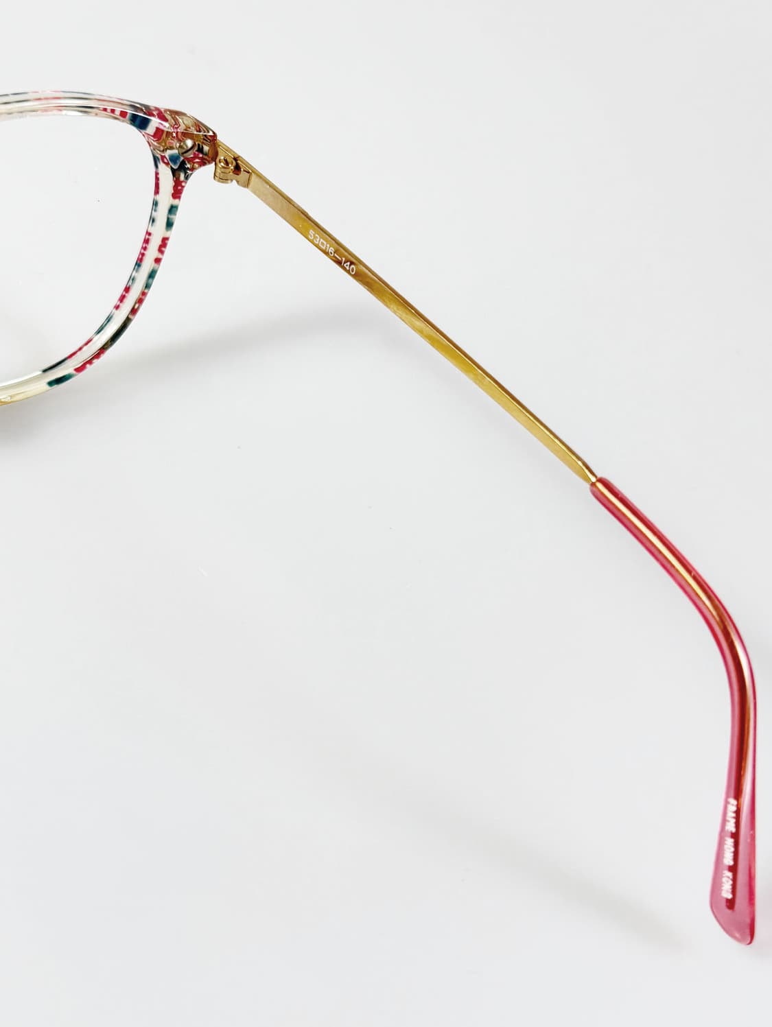 80s ALAN 플로럴 골드 메탈 뿔테 스퀘어 빈티지 안경 상품이미지6