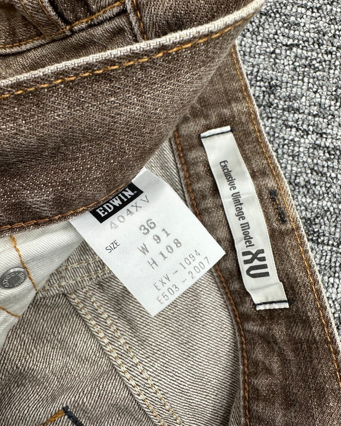 (허단46)90'S EDWIN 404 브라운워싱-M1077 상품이미지4