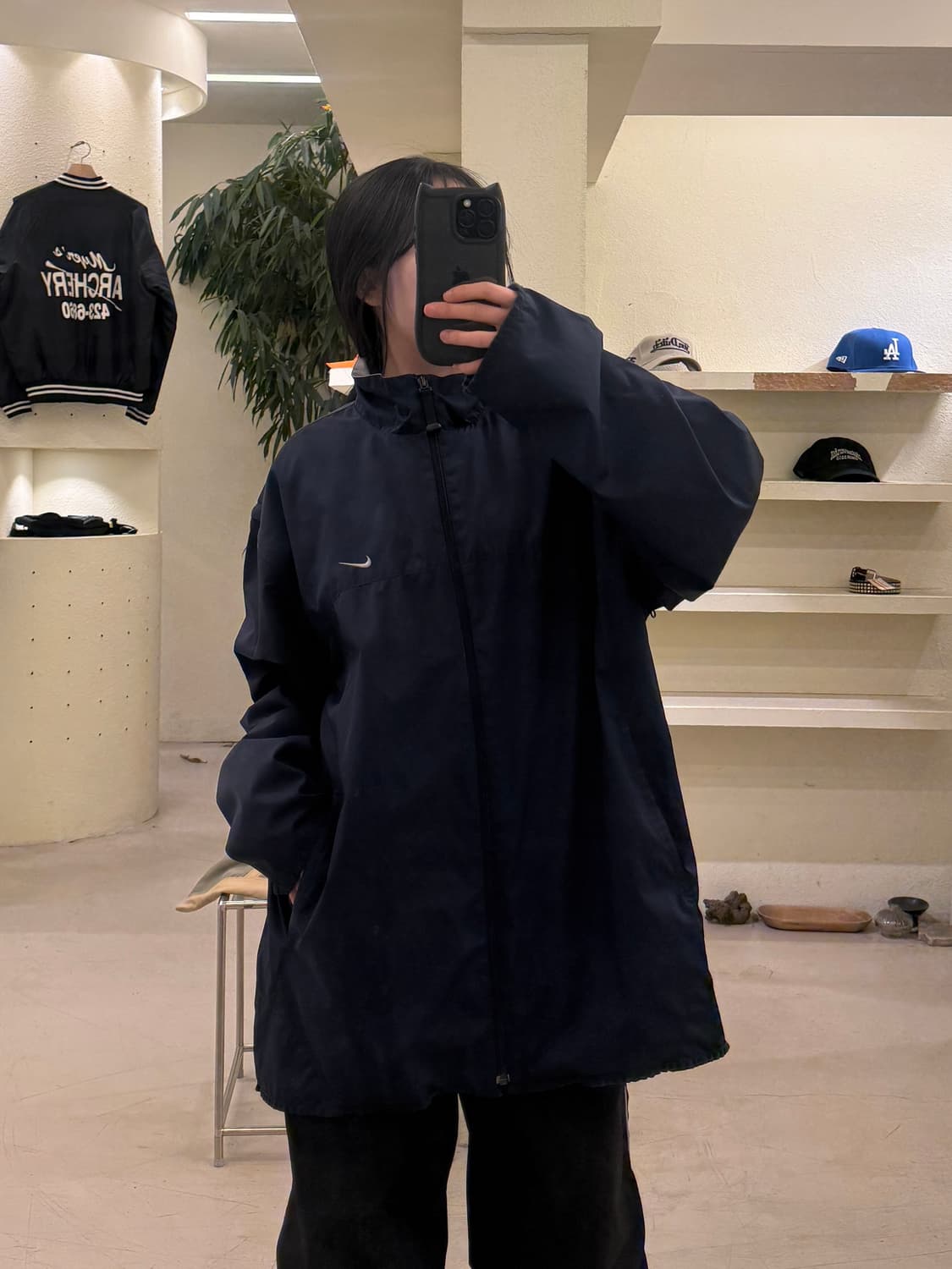 나이키 네이비 미니 스우시 윈드브레이커 U175 상품이미지1