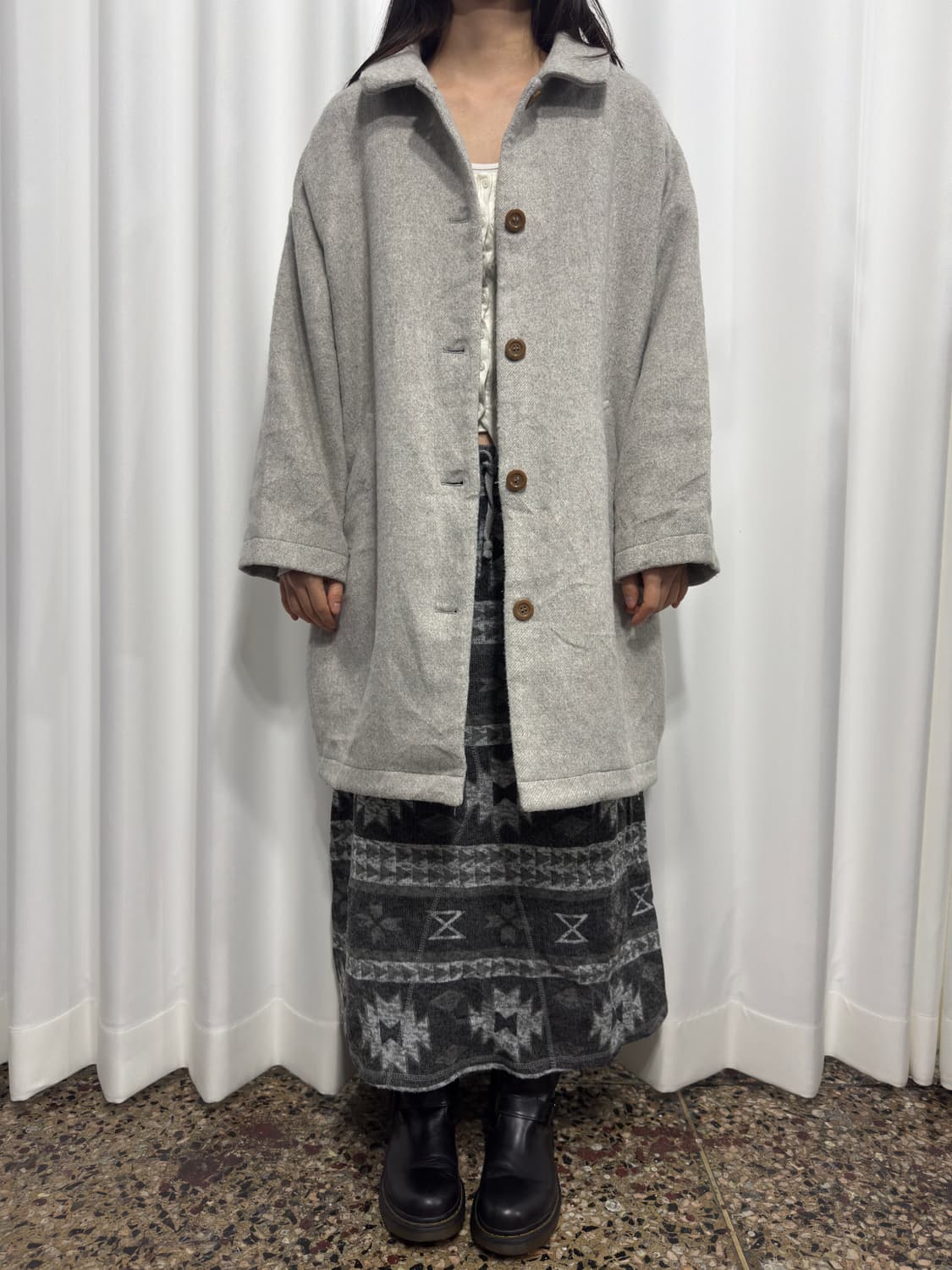 samasa mos2 light gray coat 상품이미지1