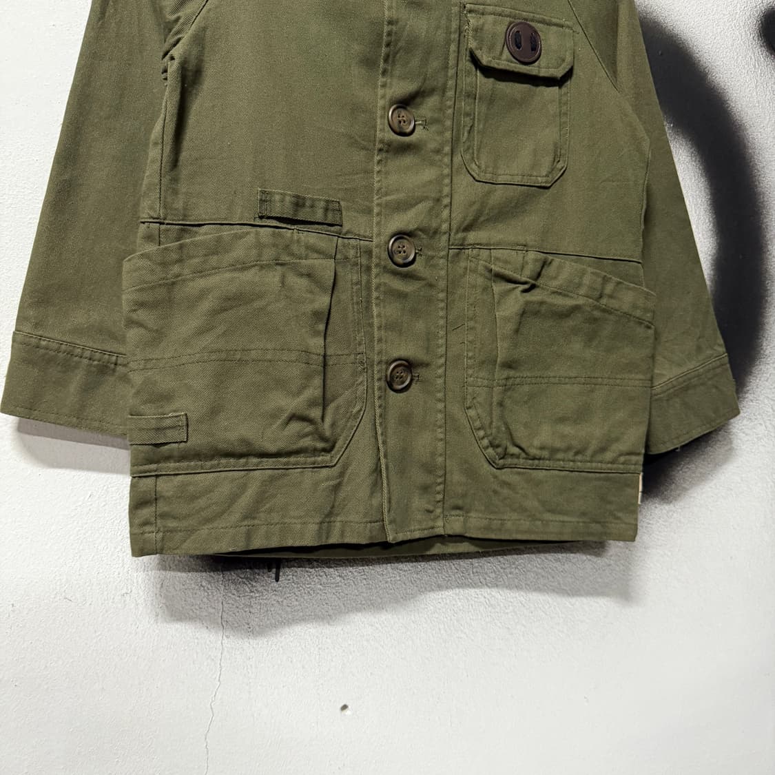 VTG 빈티지 밀리터리 멀티 포켓 크롭 후드 자켓 상품이미지4