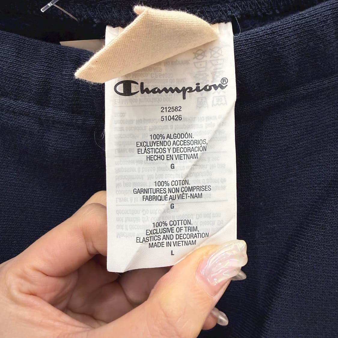 챔피온 트레이닝 팬츠 리버스위브 자수로고 디테일 레귤러핏 네이비 상품이미지8