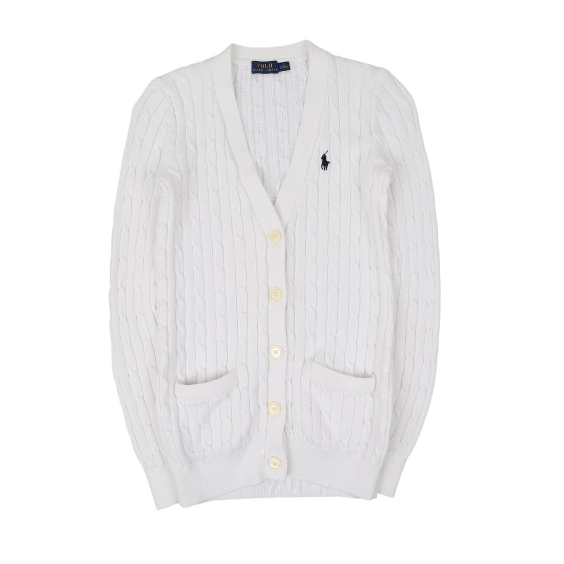 폴로 랄프로렌 화이트 케이블 니트 가디건 상품이미지1