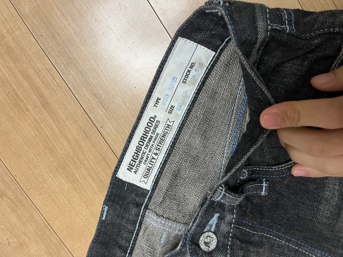 네이버후드 흑청 데님 숏츠 상품이미지2