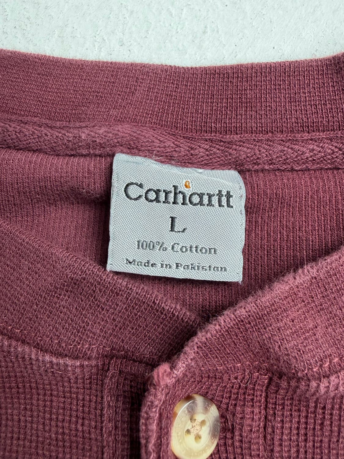 00s Carhartt Button Thermal Tee 상품이미지3
