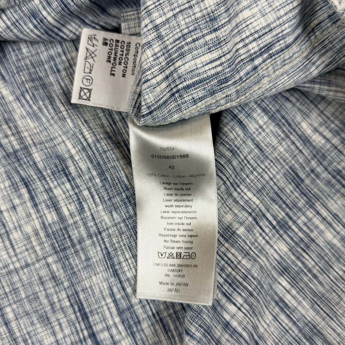 [리오브] 디올 오블리크 카스리 데님 셔츠 상품이미지5