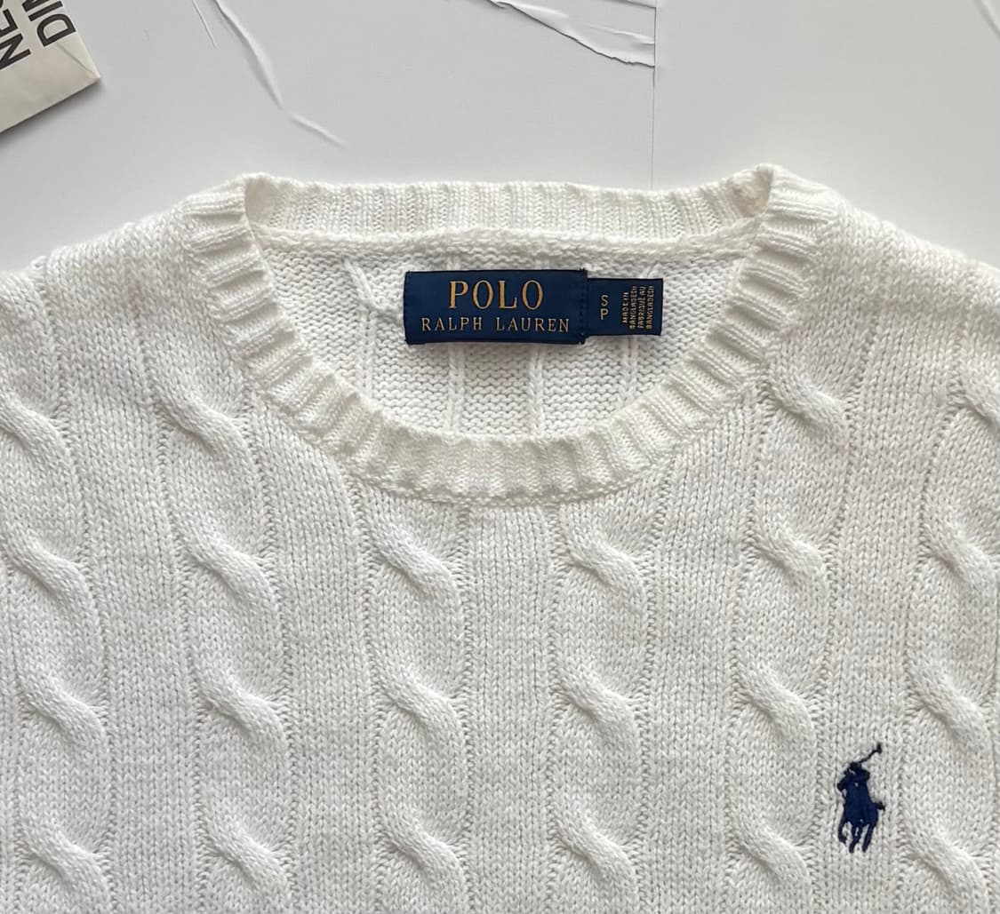 Polo 폴로랄프로렌 화이트 케이블 니트 상품이미지3