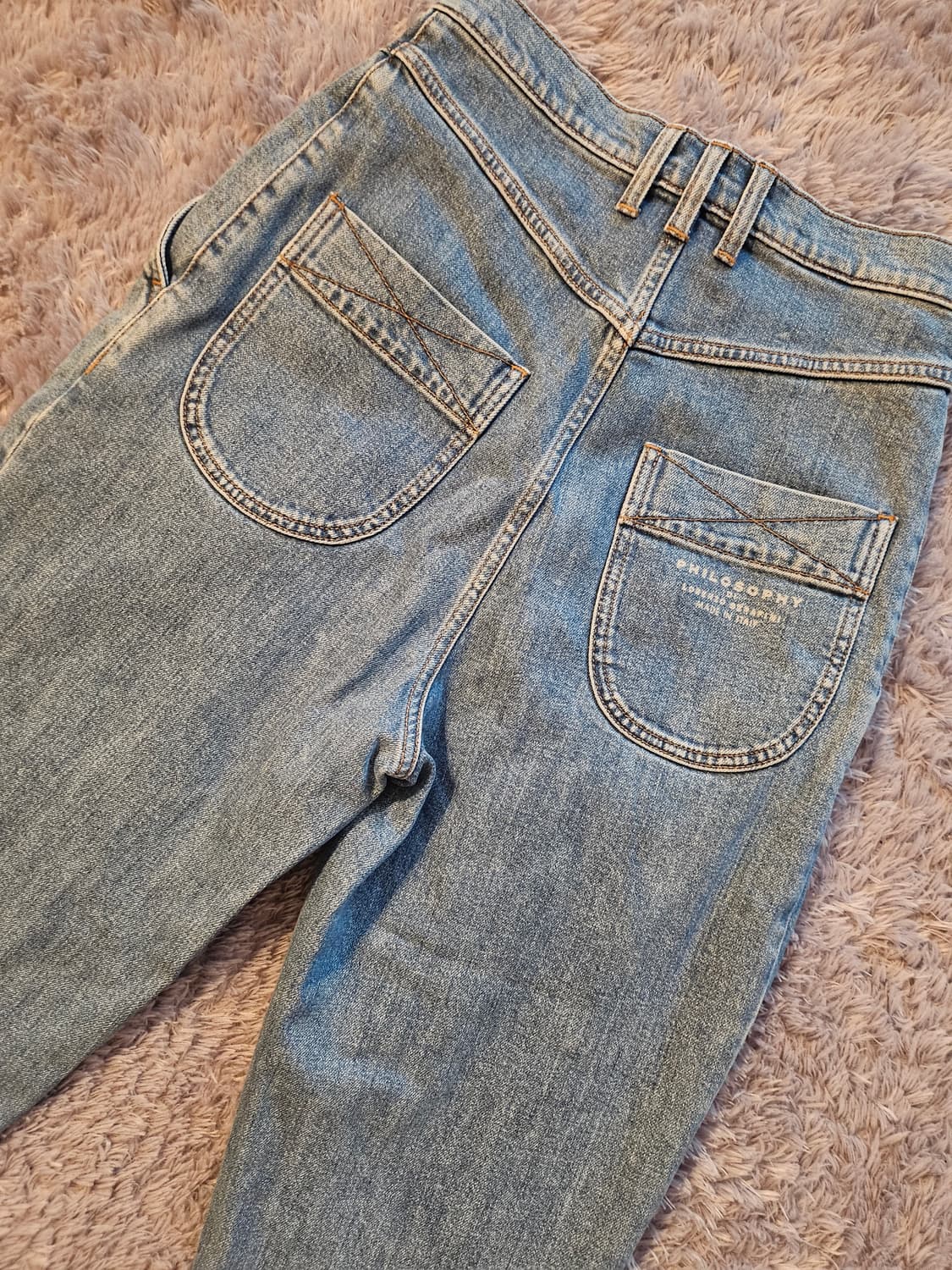 새상품/필로소피 디 로렌조 세라피니 하이라이즈 데이퍼드 중청 데님  상품이미지6