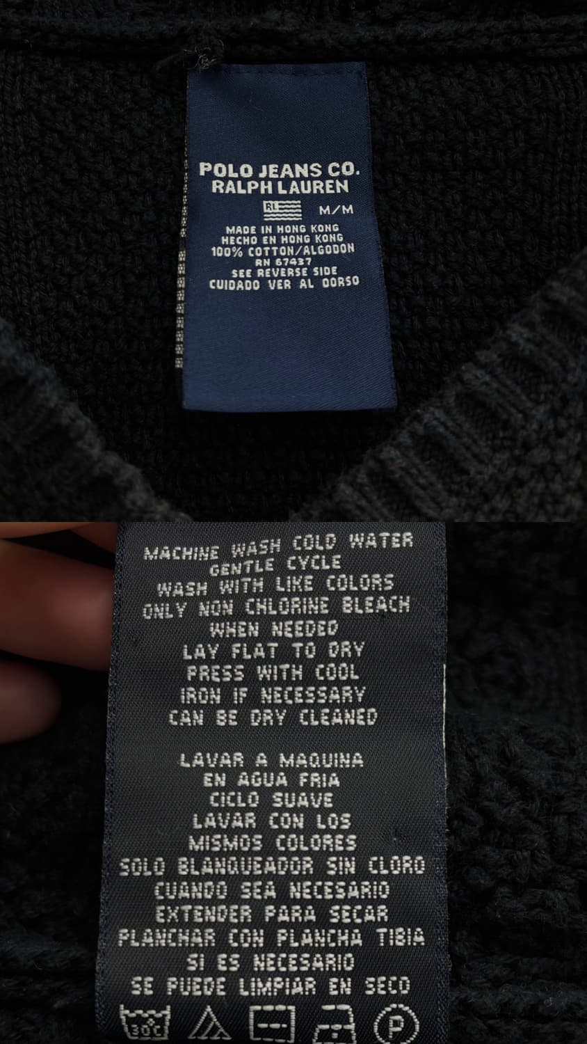 폴로 랄프로렌 진스 브이넥 케이블 니트 후드 상품이미지10