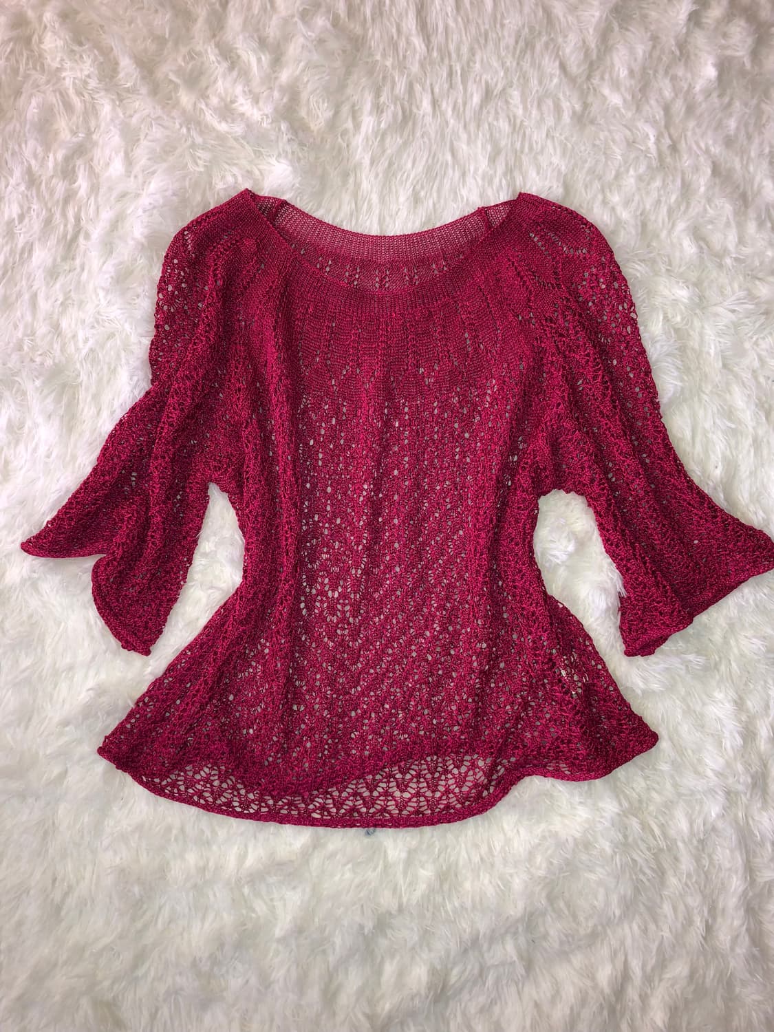deep pink knit top 상품이미지1