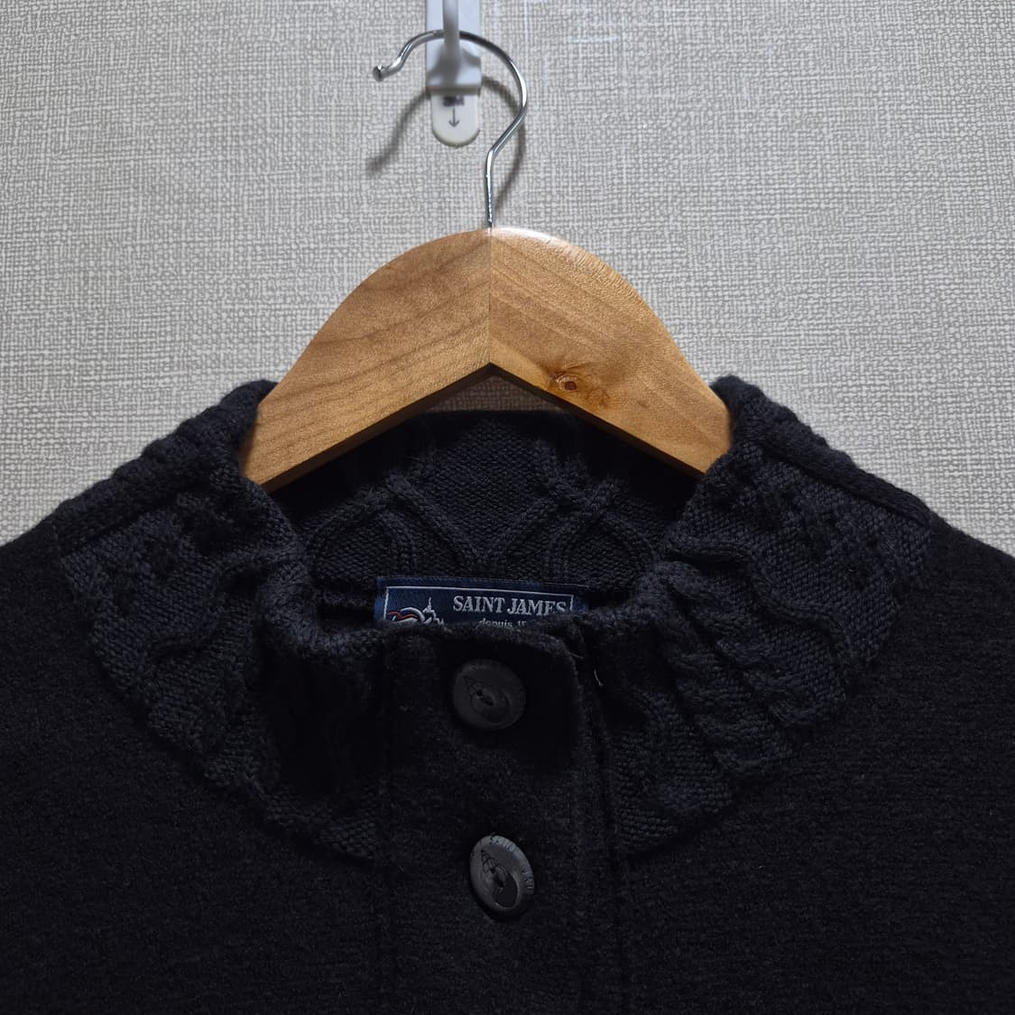(SM) 세인트제임스 울 니트 하이넥 가디건 상품이미지3