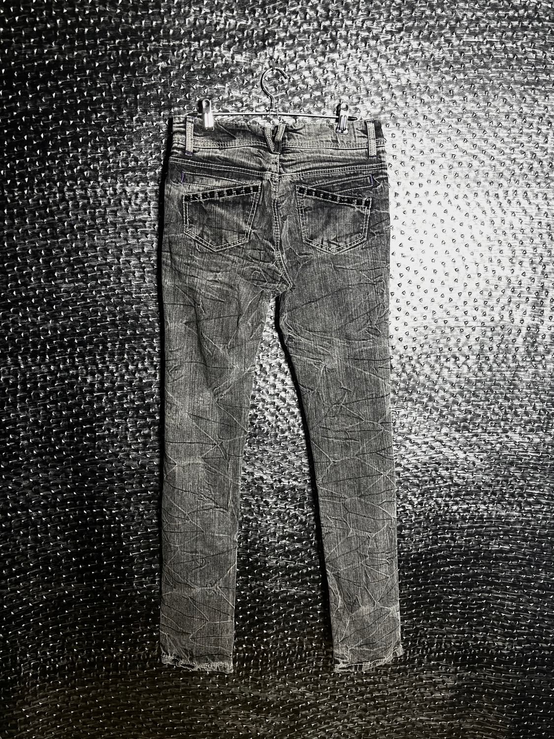 그레이 워싱 스터드 슬림진 상품이미지3