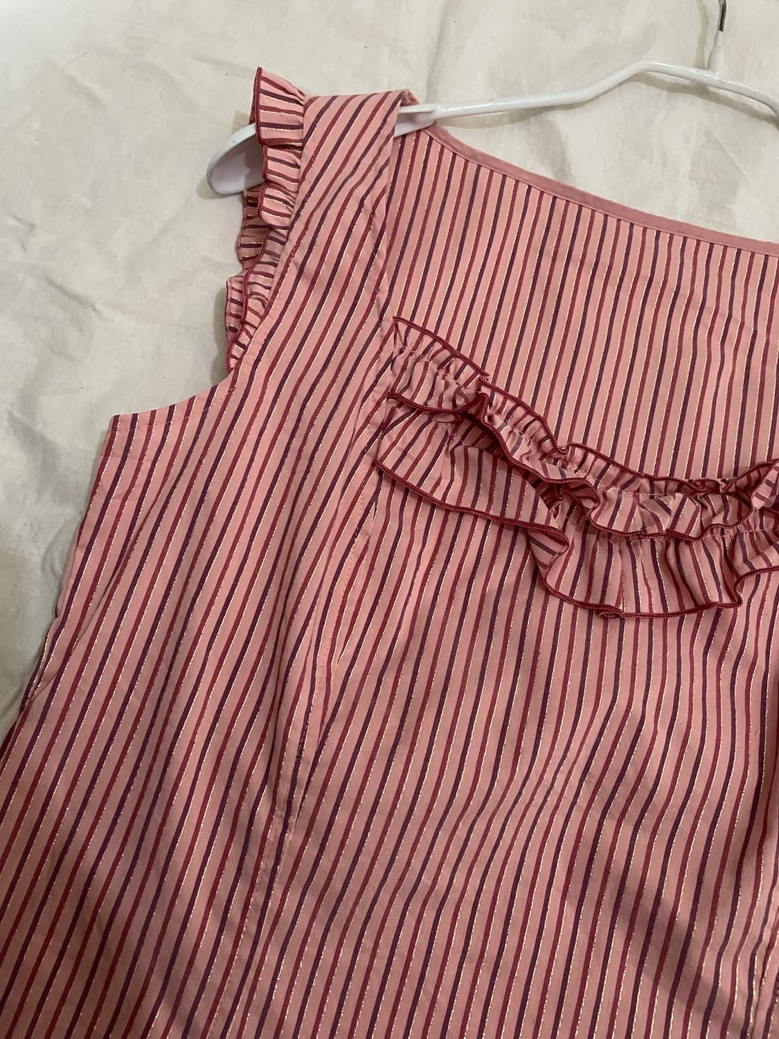 Mk klein빈티지 프릴 나시 블라우스 상품이미지1