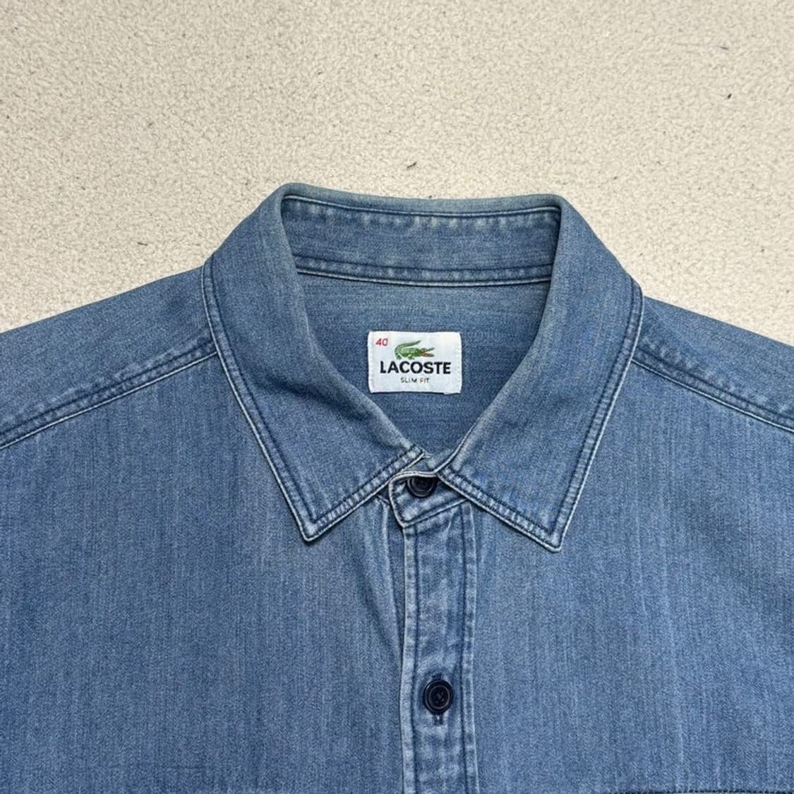 LACOSTE 중청 데님 셔츠 40 상품이미지6
